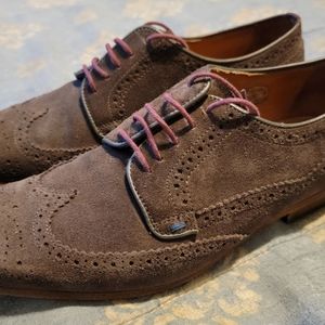 Authentic Paul Smith Aldrich Wingtip Brown Suede Shoes Men's Size 8 (US)